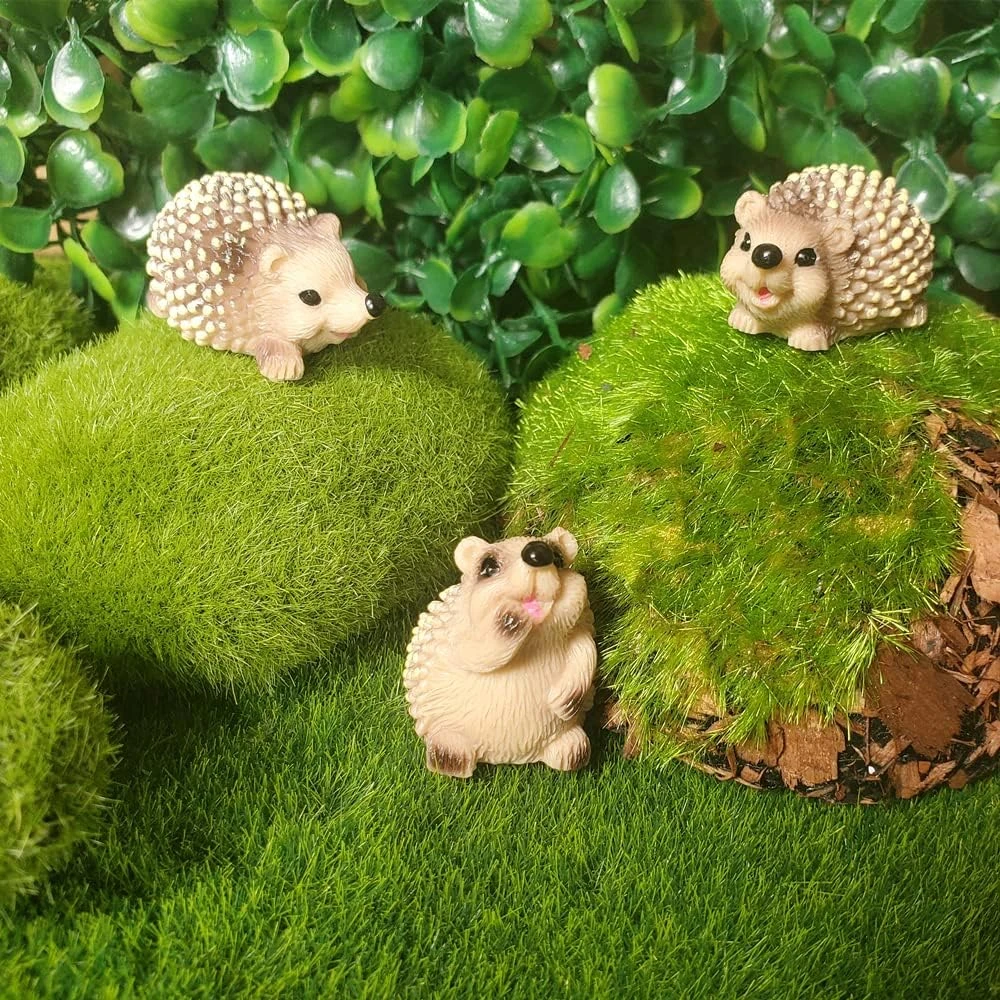 3/6pcs Mali Gyanta Sündisznó miniatures állítsa, aranyos Tündéri szép kerti Animal Díszítmény, Lombosmohák mikro Táj DIY kézműves decoratie