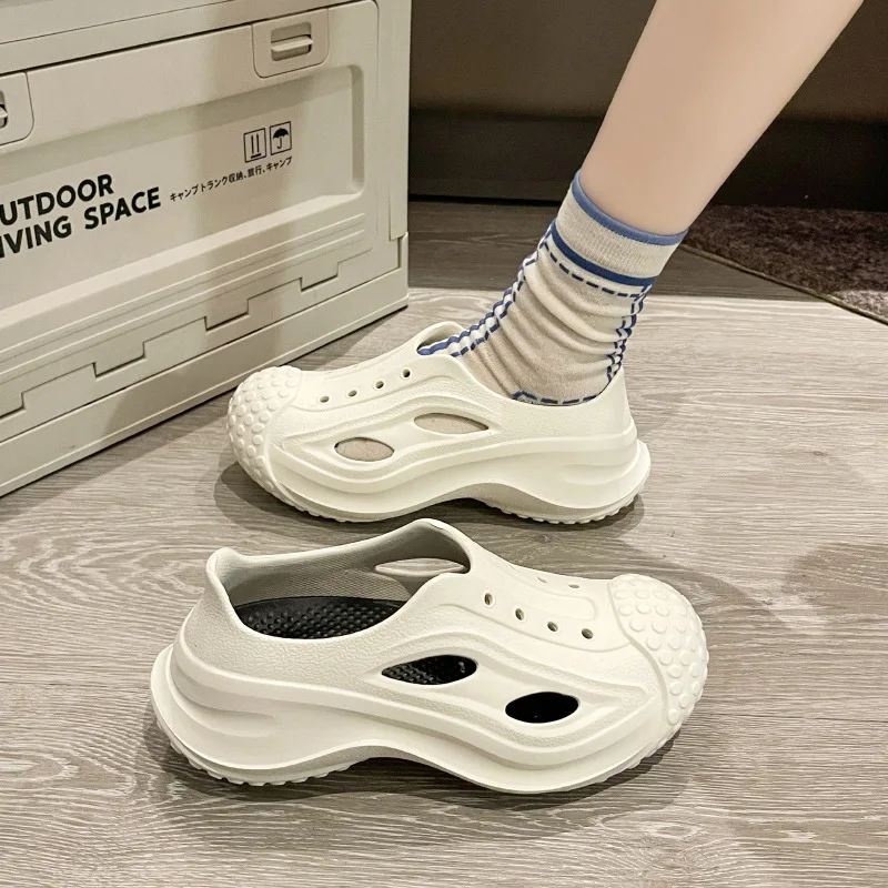 

2024 Summer New Bag Heel Matsuke Soft Sole Sandals, One Step Outwear, Beach Hole Shoes, Silent Couple Shoes