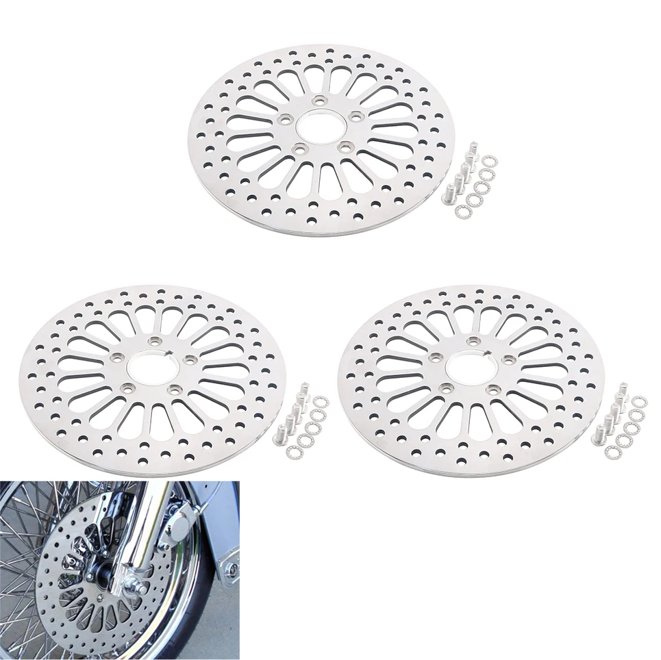 

11.8" 300MM 2Pcs Front 1Pcs Rear Brake Disc Rotor For Harley Touring 2008-2013 Electra Road Glide King FLHT Motorcycle