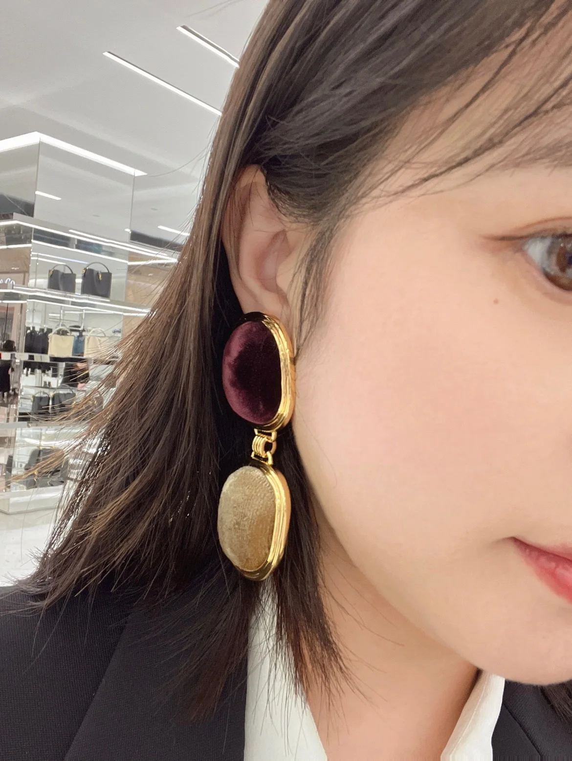 Earrings Retro Fashion Light Luxury Flannel Ear Clip For Women Aretes De Mujer Pendientes Boucle D’Oreille Orecchini Clip De