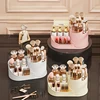 360° Rotatable Cosmetic Organizer Lipstick, Makeup Brush Organizer, Desktop Cosmetic Display Cabinet Suitable for Living Room, 1