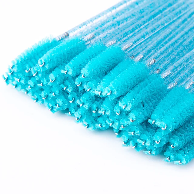 300/50 Disposable Mascara Wands Applicator Eyelash Brush Spoolies for Eye Lash Extension, Eyebrow and Makeup Crystal Cosmetic 6