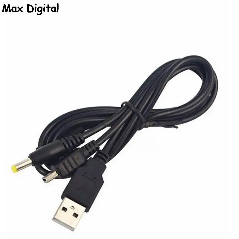 PSP 1000 2000 3000 USB 5V 충전 플러그 충전 케이블, USB to DC 1A 플러그 전원 코드, 게임 액세스, 2 in 1, 1.2m 케이블