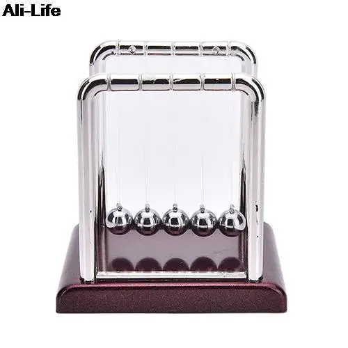 Newtons Cradle Physics Science Pendulum Educational Desk Toy
