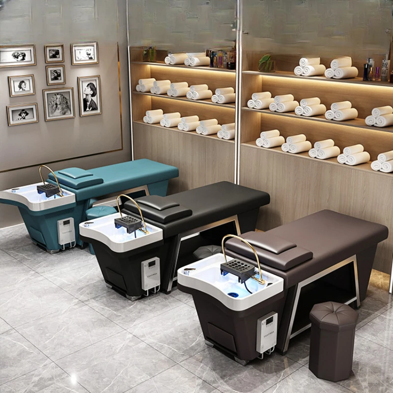 

Equipment Modern Shampoo Chair Salon Barber Recliner Stylist Shampoo Sink Makeup Spa Cadeira De Cabeleireiro Furniture HD50XF