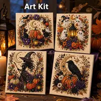Halloween Pearl Art DIY Kit Cute Ghost Pumpkin Diamond Painting Pearl Bead Embroidery Handmade Gift Room Decor Craft 3