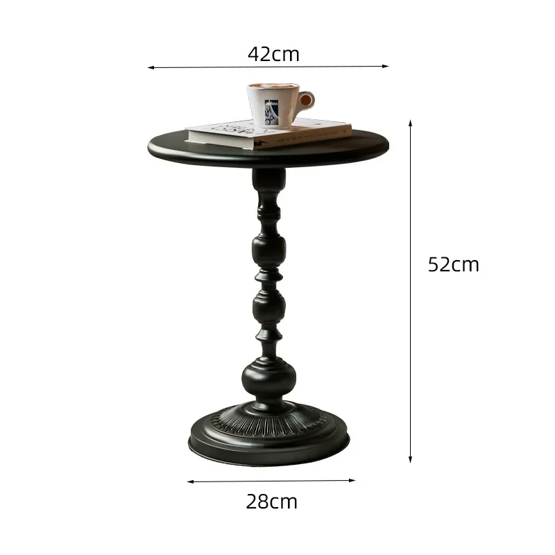 Nordic Iron Small Round Table Retro Living Room Coffee Table Creative Mobile Sofa Bedside Mini Bedrrom Household Furniture