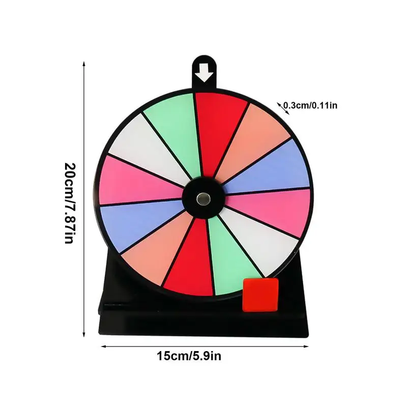 Wheel Prize Spinning Game Non-slip Wheel Of Fortune Game Spinner With Stand 12 Slots Tabletop Prize Wheel For Trade Show Party