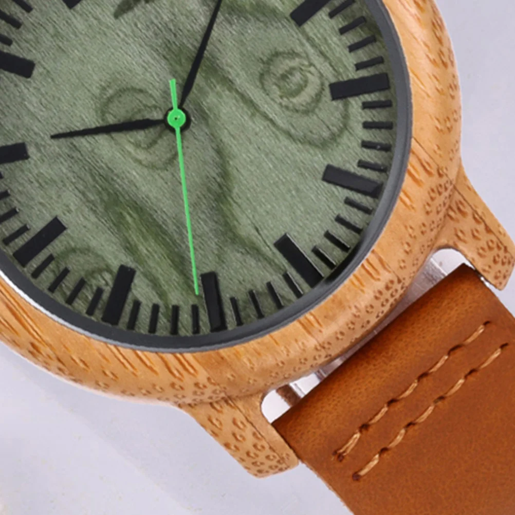 Mens Handmade Casual Fashional Mens Wristwatcheses Quartz Movement Analog Wood Watch Wristwatch 3