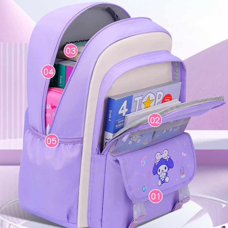 MINISO Senrio My Melody Schoolbag High Capacity Light