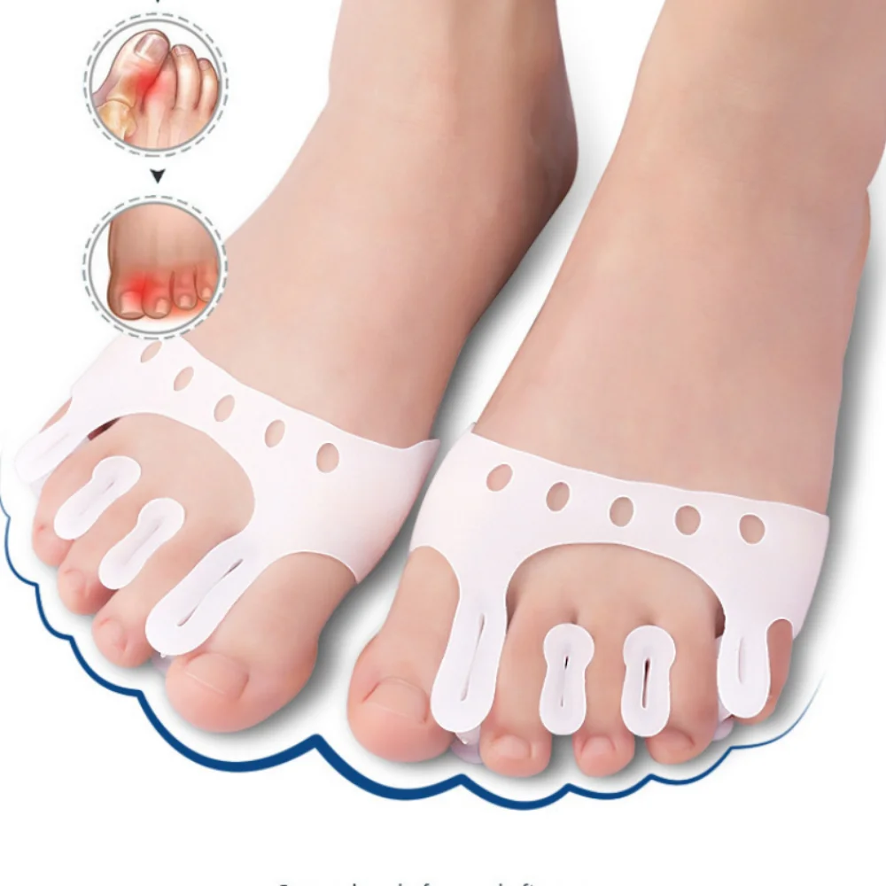Silicone Metatarsal Pads Toe Separator Hallux Valgus Corrector Bunion Orthotics Pain Relief Forefoot Socks Insole Foot Care Tool