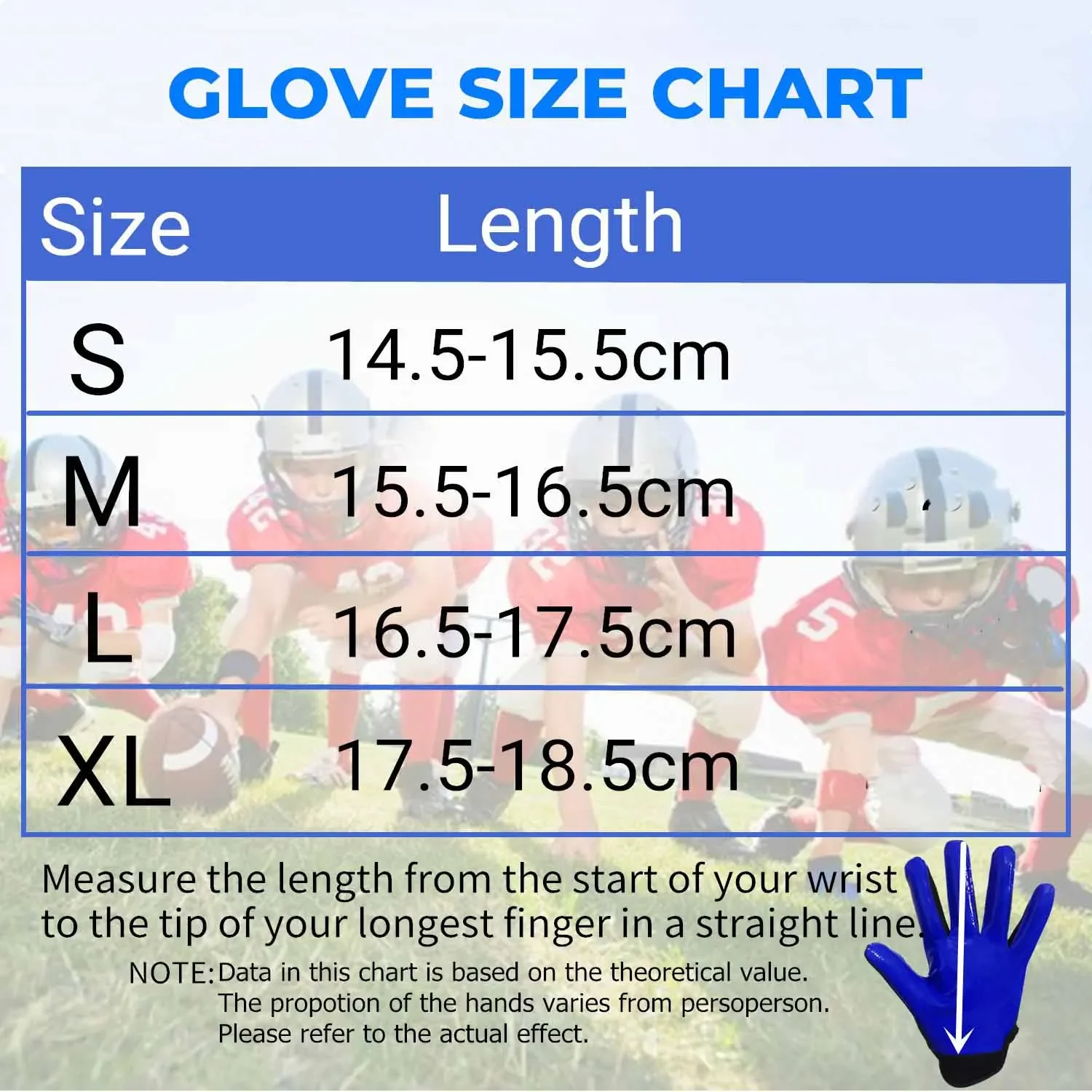 Professional Youth Kid American Football Gloves Receiver Soccer Goalkeeper Glove Riding Boys Girls 5-14 years old