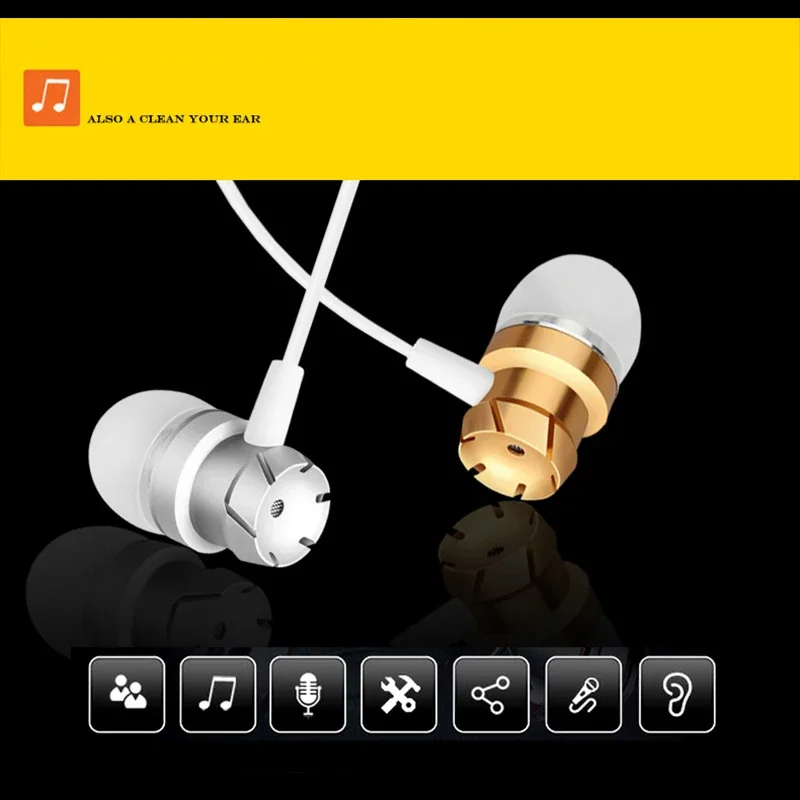 Ultra Bass Wired In-Ear Earphones with Mic - Enhanced Sound for Music, Gaming, and Calls