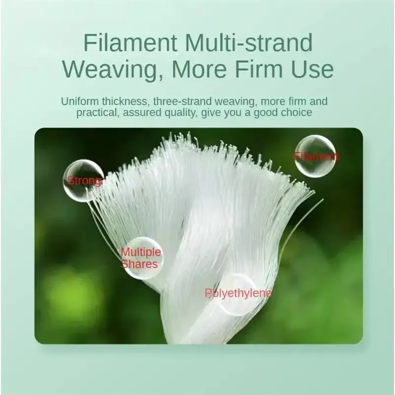 Nylon Rope New Material Polyethylene Plastic Rice Seedling White for Marine Trucks Clothesline
