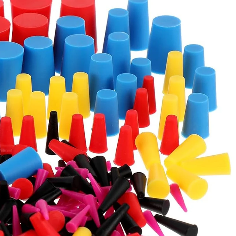 A01F-250Pcs 8 Sizes Silicone Cone Plug Kit Powder Coating Kit Air Conditioner Drain Cone Plug For Powder Coating