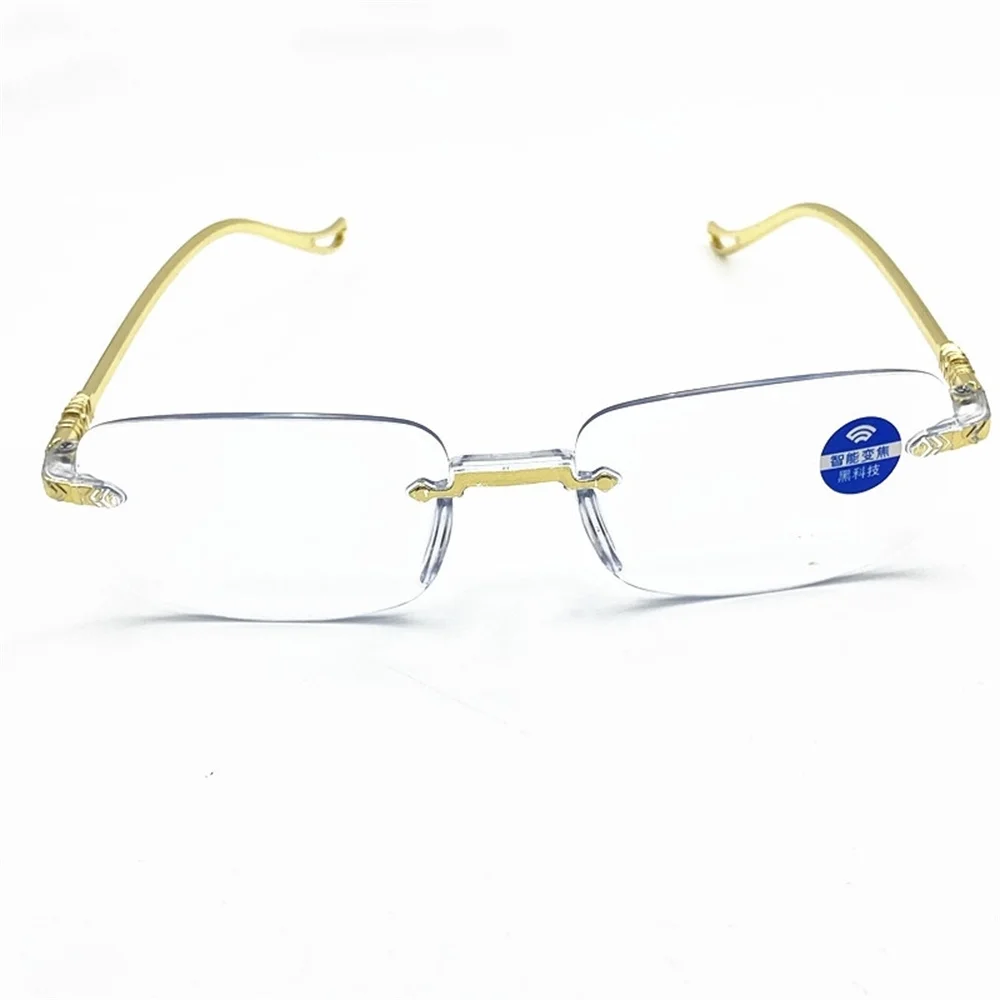 Männer Anti-Blaulicht HD Presbyopie Brille rahmenlose ultraleichte Lupe Lesebrille für Frauen und Männer 400 bis – Detail 9