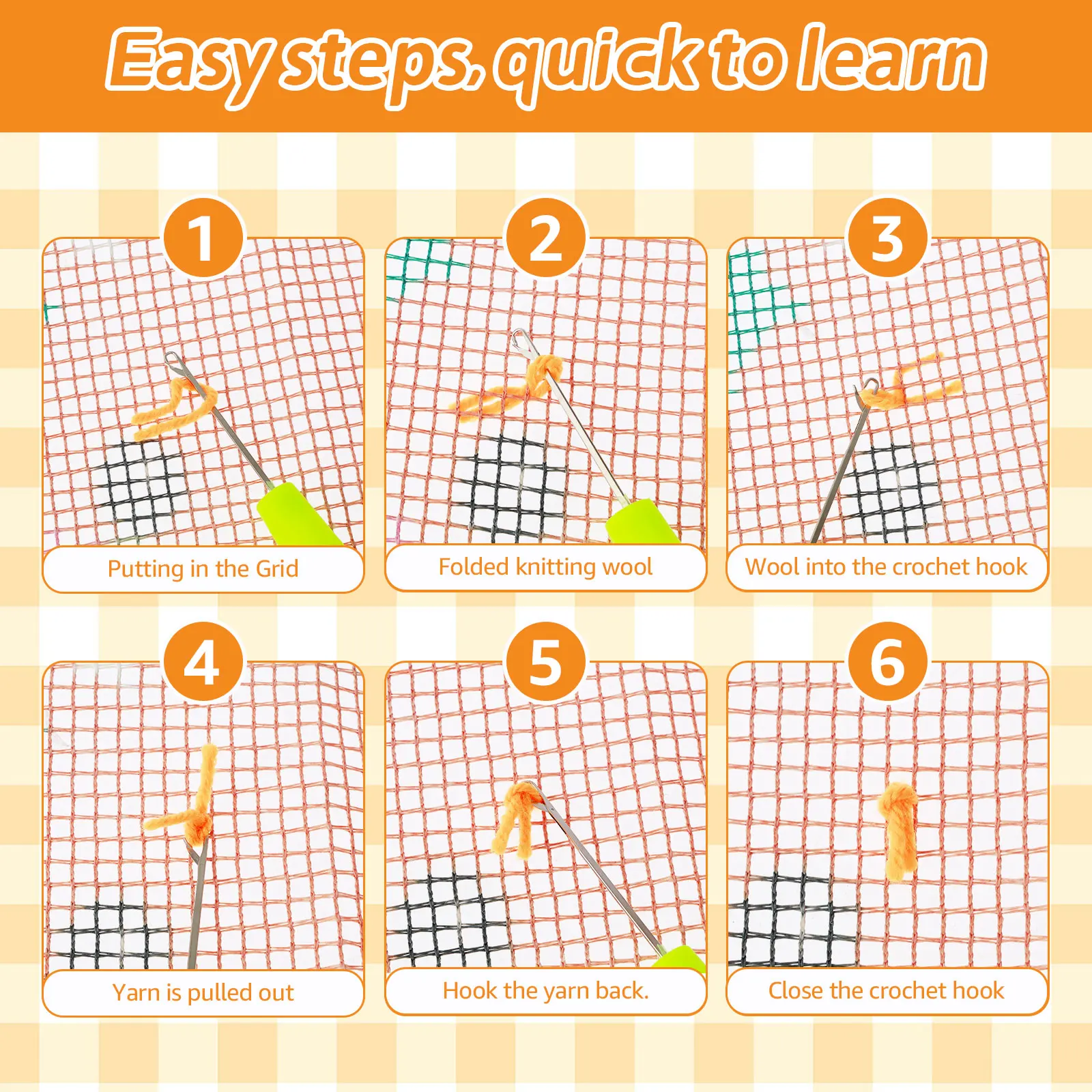 Latch Hook Kits DIY Craft Rug Sewing Set with Pre-Printed Pattern Cute Fox/Panda/Owl Latch Hook Craft Decorative Tapestry DIY