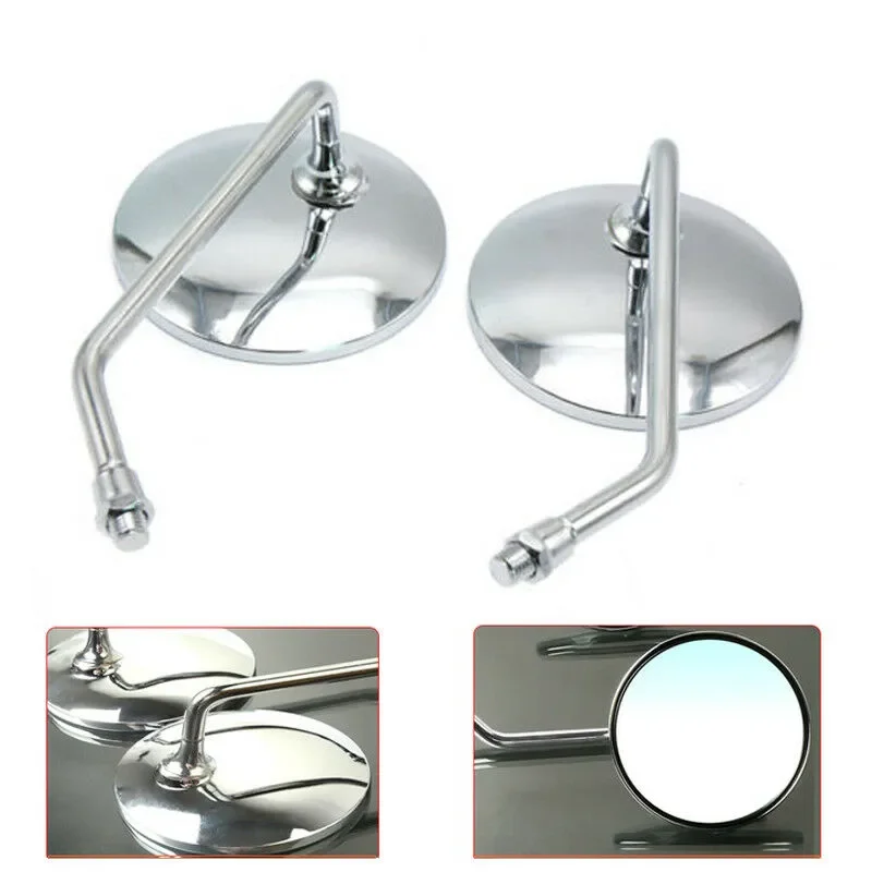 

2Pcs/Pair 8mm 10mm Motorcycle Back Side Convex Mirror Rearview Mirror Scooter E-Bike Motor Rear View Mirrors Good Quality
