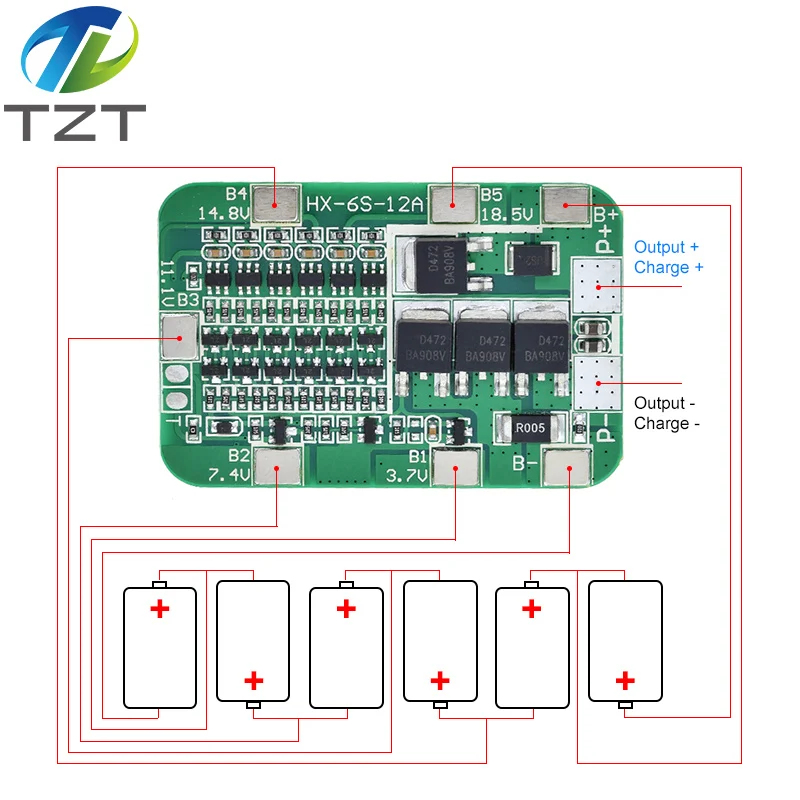 6S15A24VPCBBMSProtectionBoardFor6Pack18650Li-ionLithiumBatteryCellModuleNewArrival-AliExpress502