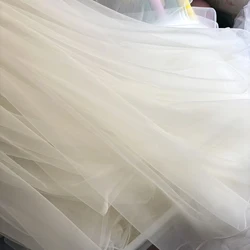 Lilac and Yellow Soft Tulle Fabric for Creative DIY Projects and Elegant Decor (Cream)