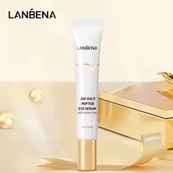 LANBENA Eye Essence 24k Gold Peptide Anti Aging Anti Wrinkle Improve Fine Lines Remove Dark Circles Eye Bags Serum Skin Care