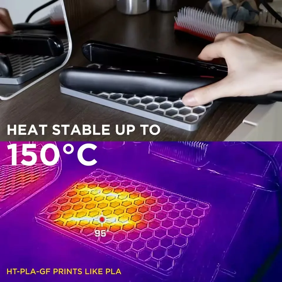 폴리메이커 HT-PLA-GF 3D 필라멘트 1.75mm 1kg/스풀 고온용 유리섬유 PLA 150도까지 내열성 ° C FDM 3D 프린터 필라멘트