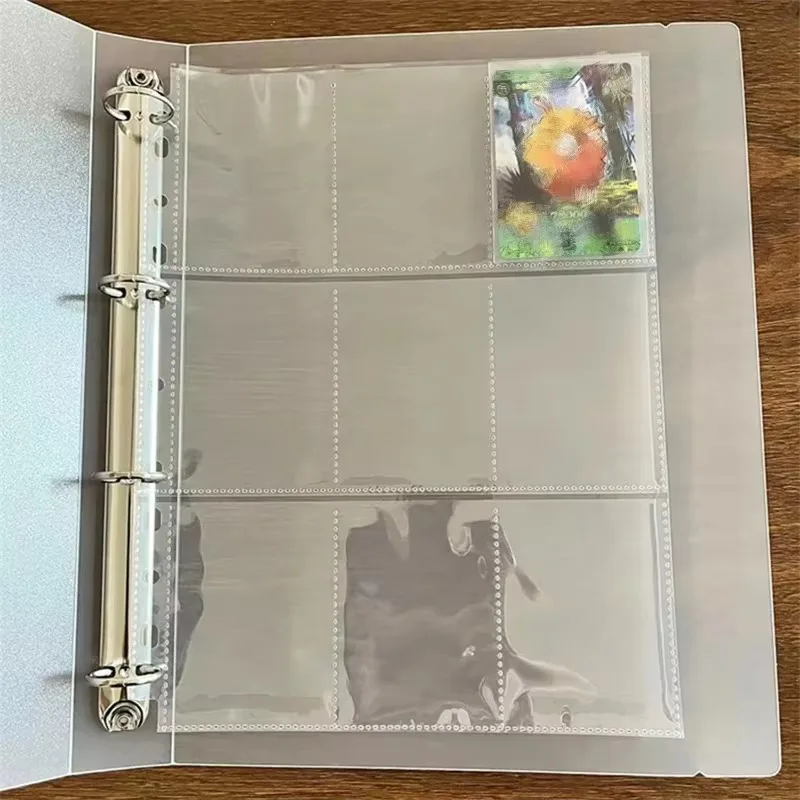 50/5pcs 9 Pocket Trading Gaming Card Sleeves A4 Double Side Storage Album Binder Pages Card Collection Holder Idol Photo Albums