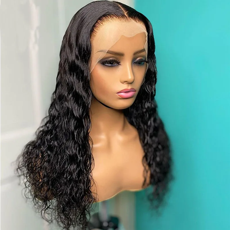 

Preplucked 180 Density Kinky Curly 26 Inch Long Black Lace Front Wig For Women Babyhair Natural Hairline Daily Soft Glueless