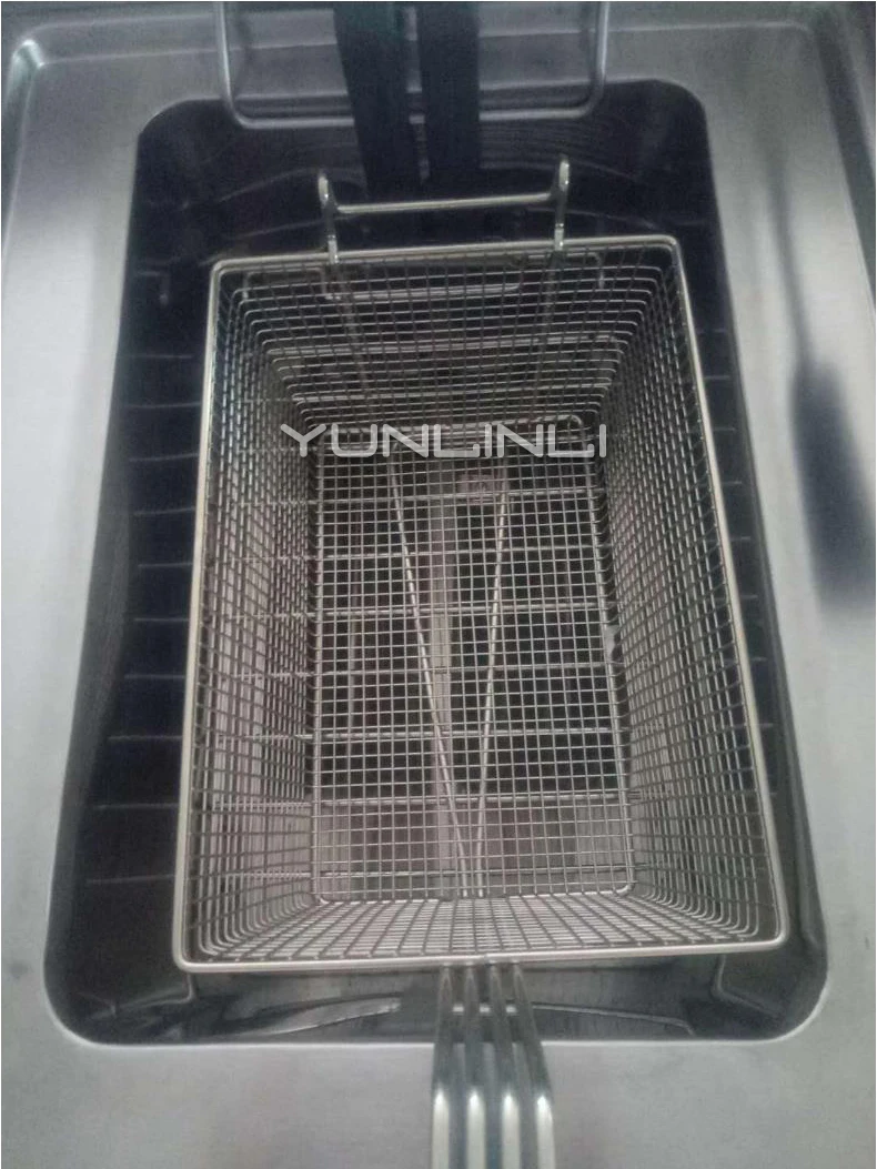 Version Desktop Electric Fryer Stainless Steel Single Cylinder French fries Chicken Commercial Kitchen Equipment