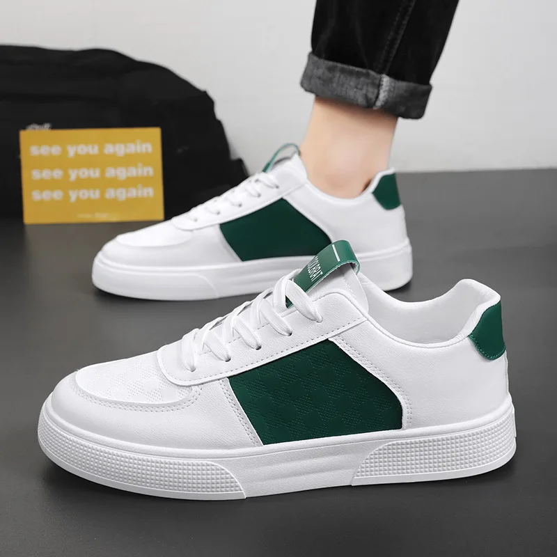 2024 Summer New Men's Breathable White Sneakers, Fashionable And Versatile Sports Casual Shoes 4