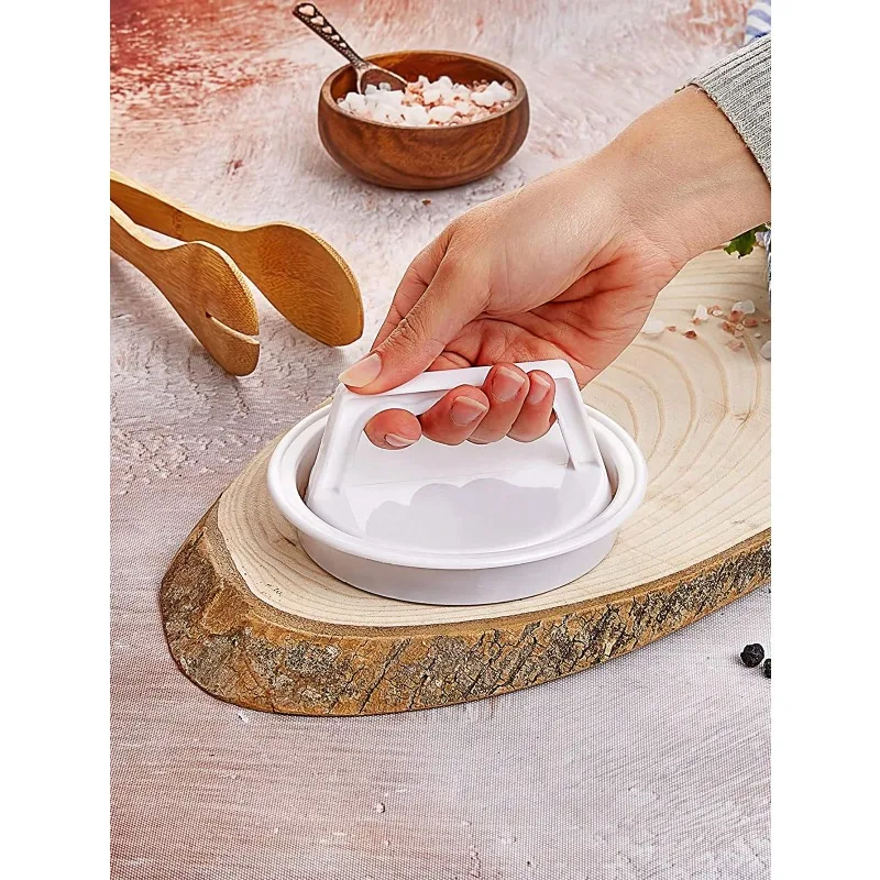 3-in-1 Burger Press Maker with Non-Stick Design - Stuffed Patty Mold for BBQ Grilling, Easy-Clean Kitchen Tool Accessory