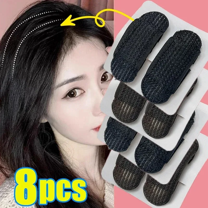 4/2개입 푹신한 스컬 탑 키높이 헤어핀 보이지 않는 컬링 바텀 푹신한 스펀지 번들 여성 스타일링 도구
