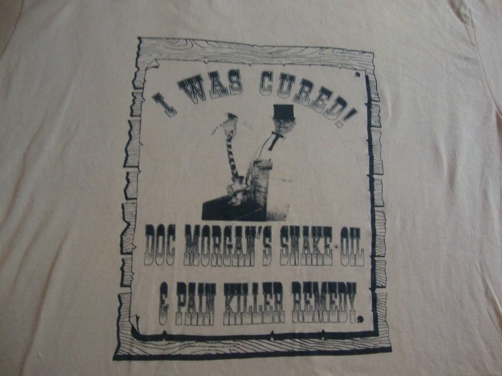 Vintage Doc Morgan'S Snake Oil Pain Killer Remedy Quak Punk Rock Nuova Maglietta Xl Maniche Lunghe