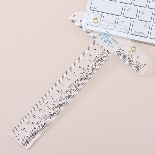 Pack of 6 30cm Acrylic Cutting, Ruler with Steel Edge - Clear Transparent  Crafts