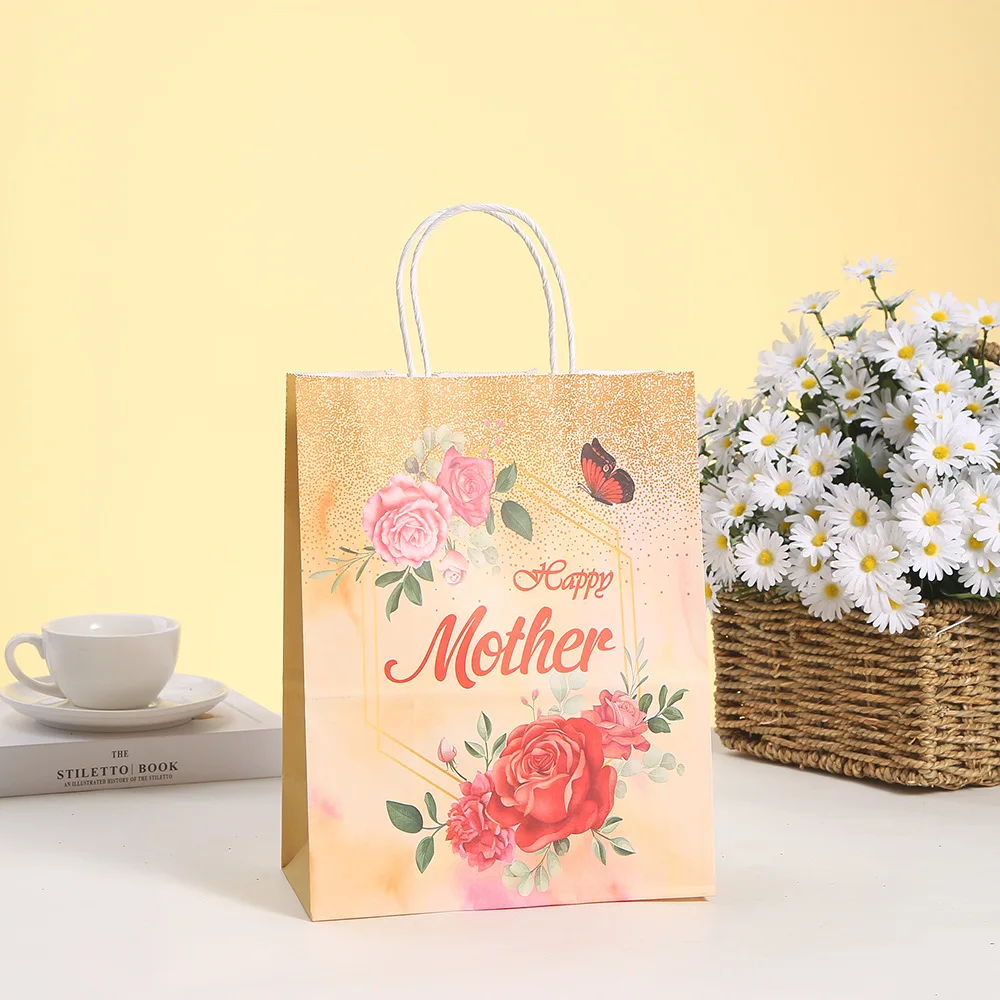 Bolsas de regalo Happy Mother's Day Bolsas de regalo florales para mamá  Feliz regalo del Día