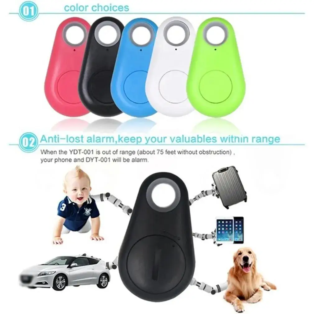 1-5pcs GPS Tracker Mini Fashion Smart Pets Anti Lost Alarm Wireless Child Bag Key Finder Locator Reminder Selfie Shutter Control