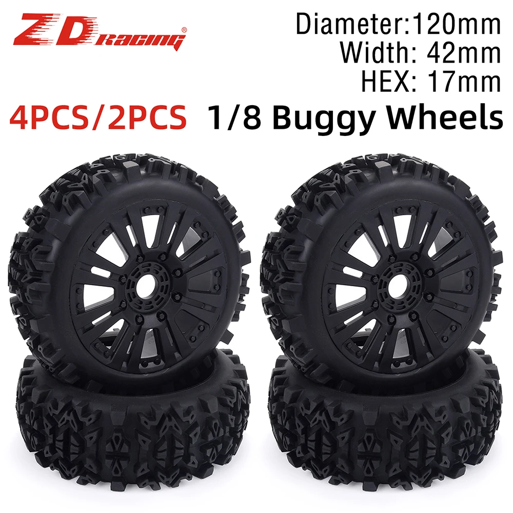 ZD-Racing-1-8-Scale-RC-Buggy-Vehicle-Wheels-and-Tires-Sets-17mm-Hex-for ...