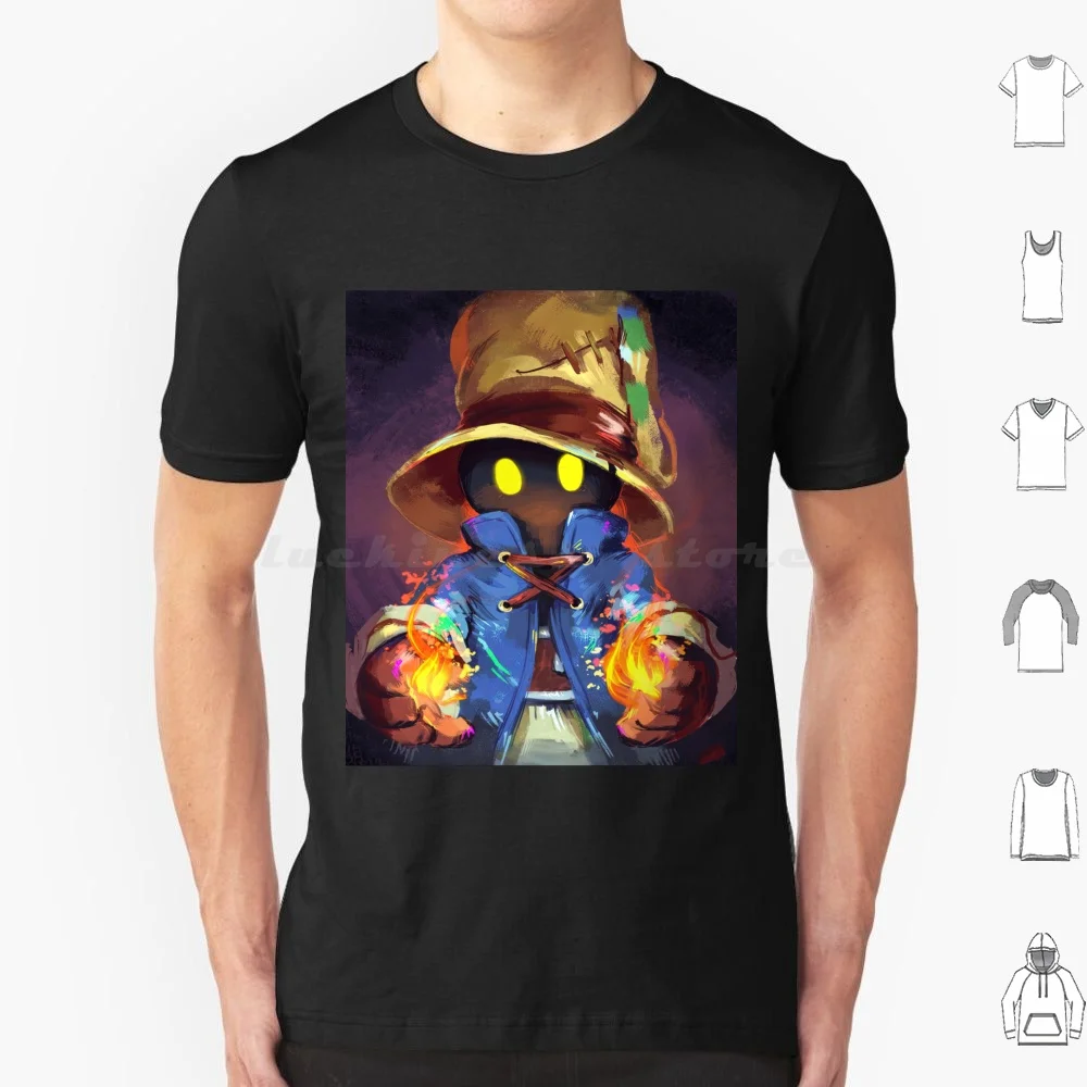 Una Potente Maglietta Dark Mage Vivi 6Xl Cotton Cool Tee Final Fantasy Fivi Ff9 Ornitier Ffix Black Mage Wizard Mage