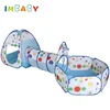 Children's Tent Foldable Baby 3In1 Playground Playpen for Children Indoor Balls for Dry Pool with Polyester Tunnel Games for Kid 6