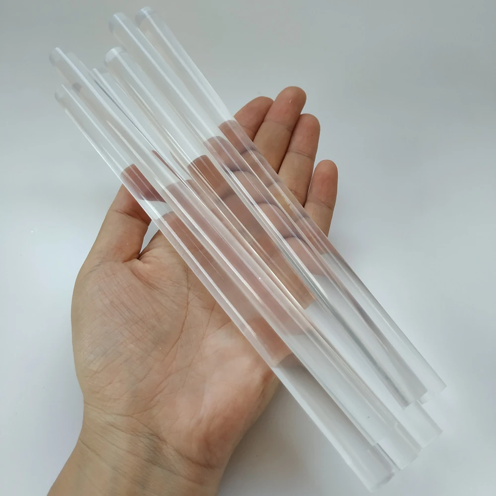 11x200mm Pure transparency Hot melt glue stick 100% Transparency Mermaid Tears DIY Adhesive Strip for Glue Gun 20Pcs 25pcs silvery hot melt adhesive stick metallic luster sterling silver thick glue strip for electric glue gun 11x100mm