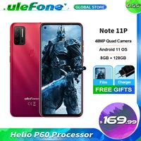 Ulefone Note 11P Smartphone Android 11 OS 8GB + 128GB 4400mAh Battery 6.55-inch HD+ Helio P60 Processor Original  CellPhone 1