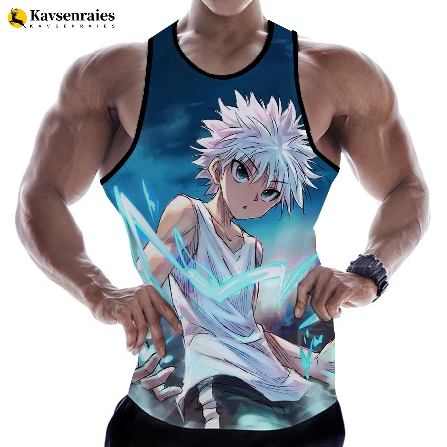 

Мужские и женские майки с объемным рисунком Hunter X Hunter, уличная одежда в стиле Харадзюку, футболка большого размера, рубашки без рукавов, одежда для мужчин, 2023