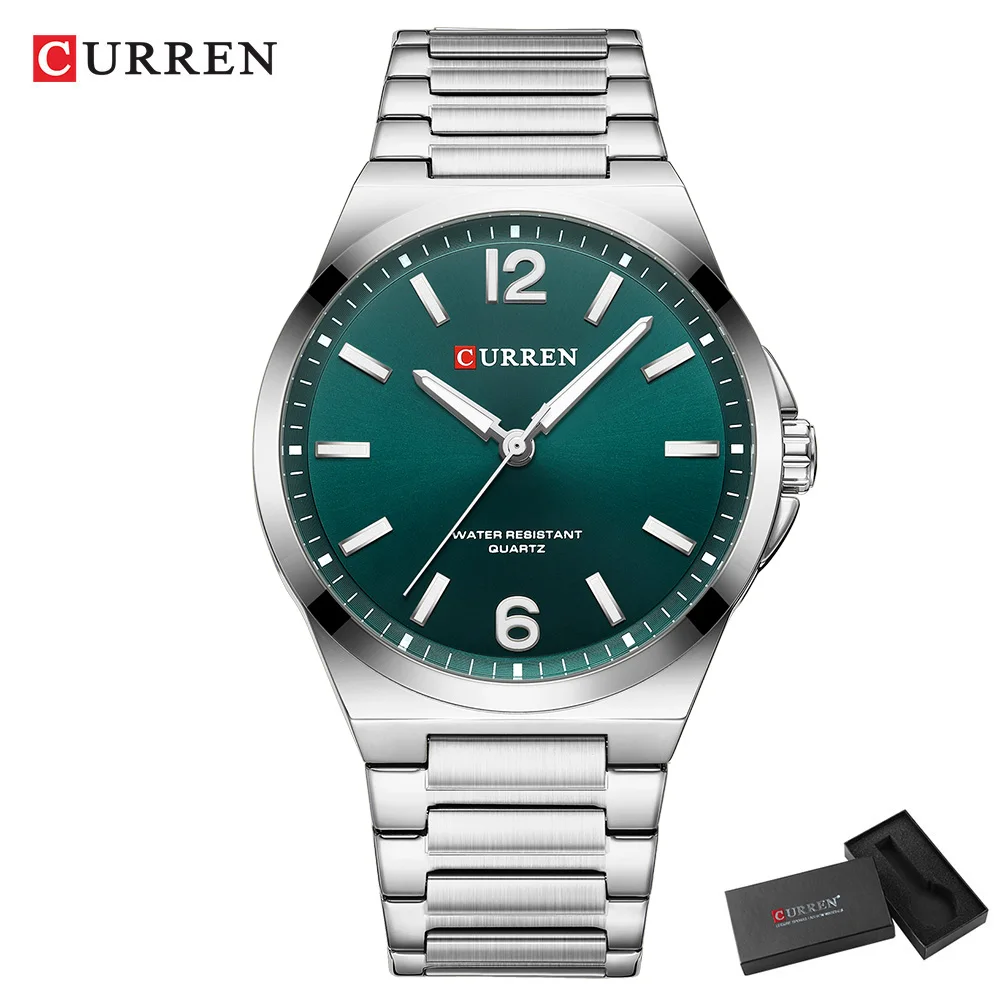 silver green box