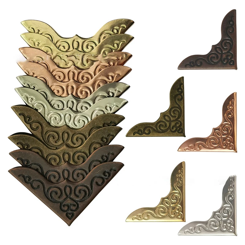 10 Pz Bronzo Metallo Libro Angolo Album Foto FAI DA TE
