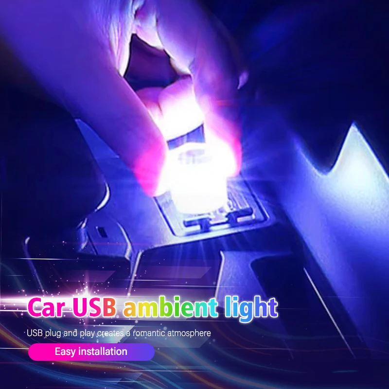 자동차 미니 USB LED 주변 조명, 다이하츠 D-베이스 D-R 피코 코펜 시리온 YRV 페로자 차레이드용, 분위기 있는 자동 다채로운 램프
