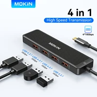 MOKiN 4 USB 3.1 10Gbps USB Hub Adapter Splitter Expander for PC Laptops Xbox Flash Drive HDD Consoler Printer Camera Keyborad 1