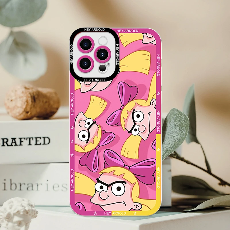 Hey A_Arnolds Cartoon Couple Clear Phone Case