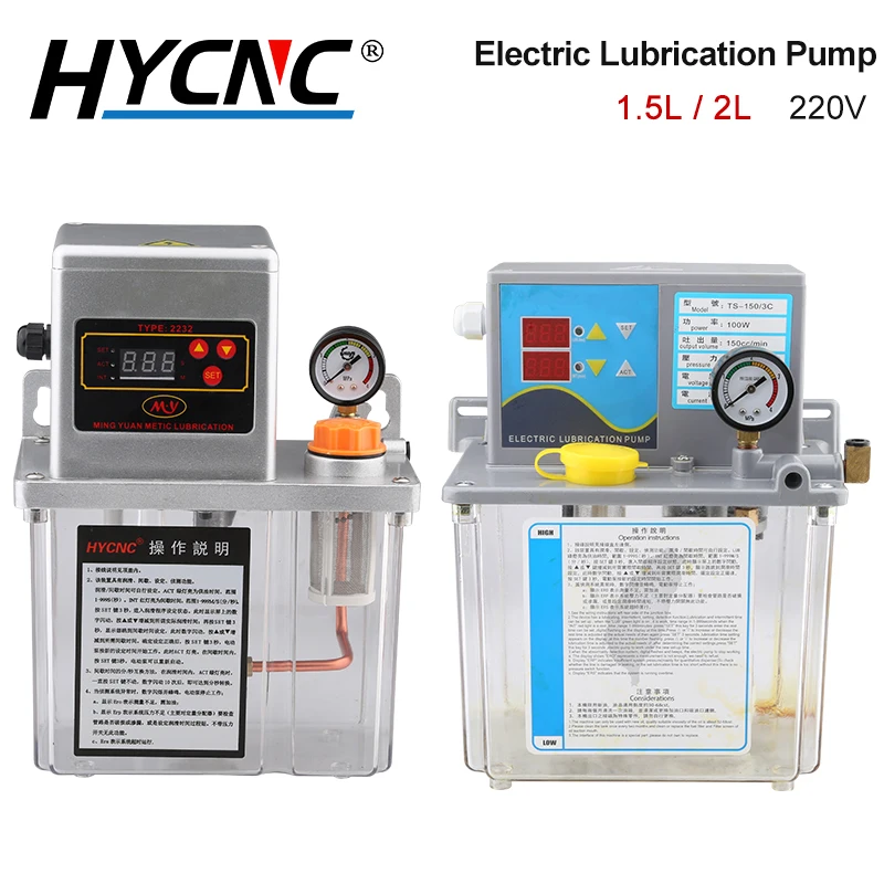 Bomba de Óleo de Lubrificação 1.5l 2l 220v Engrenagem Óleo Lubrificante Cnc Eletromagnética Automática Bomba Óleo Lubrificante para Máquina Cnc Ferramentas