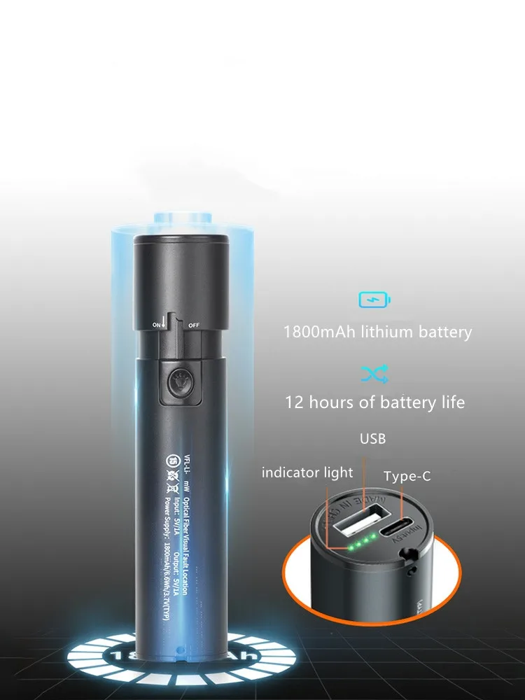 2022 새로운 광섬유 적색광 펜 레이저 테스터 15/20/30/50MW 시각 장애 탐지기, 광섬유 케이블 테스터 VFL