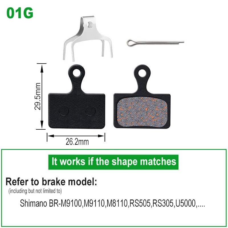 1Pair MTB Bicycle Brake Pads Semi-Metal For B01s SHIMANO SRAM AVID HAYES Magura ZOOM Cycling Bike Parts Hydraulic Disc Brake Pad